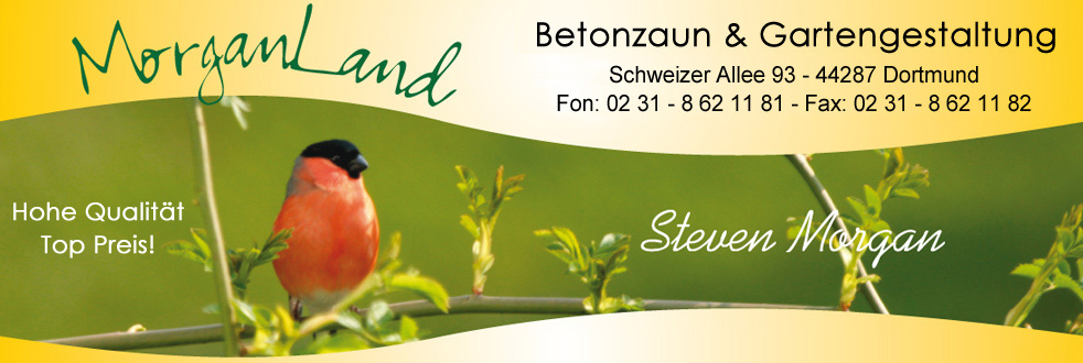 Zaun, Metallzaun, Betonz�une Dortmund - Morganland Landschaftsgestaltung