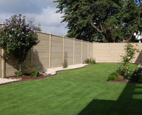 Betonzäune Motiv Fels, Farbe Sand