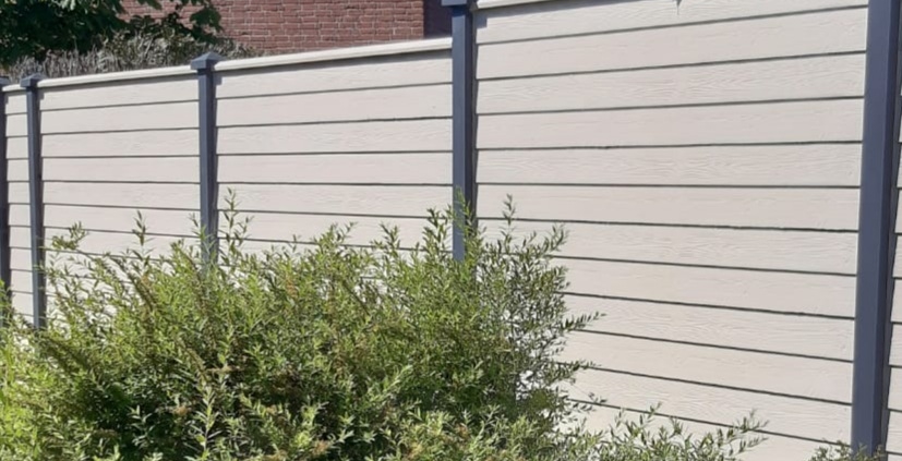 Betonzaun Deluxe Motiv Holz Nordic