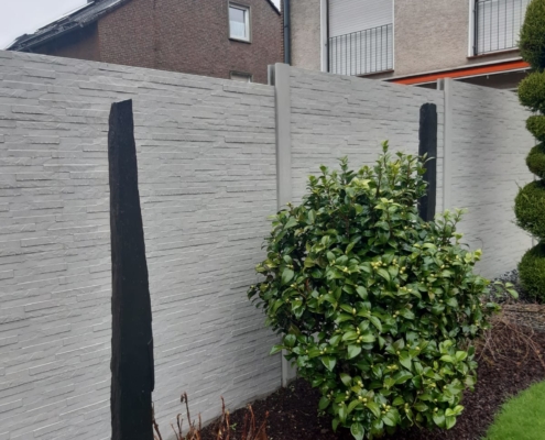 Betonzaun Deluxe Motiv Schiefer