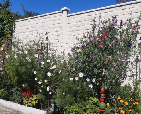 Beton Zaun Motiv Neu Romania in Grau-weiß