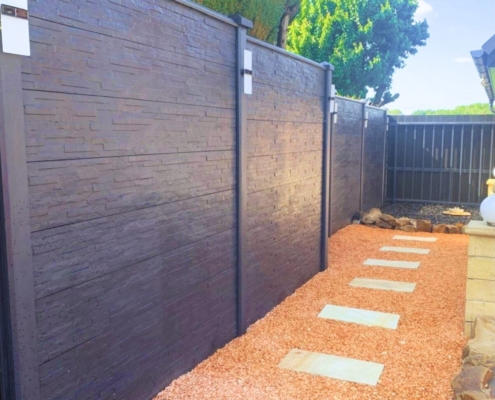 Beton Zaun Motiv Schiefer mit Lackbeschichtung für glänzenden Effekt