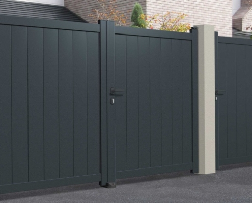 Garten Tor Texas mit Lamellen Senkrecht